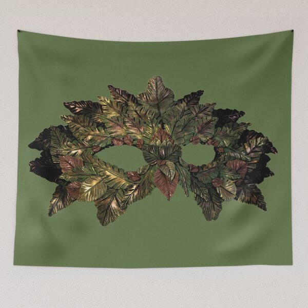 Item preview, Green Man mask version #2 designed and sold by silverwheelarts.