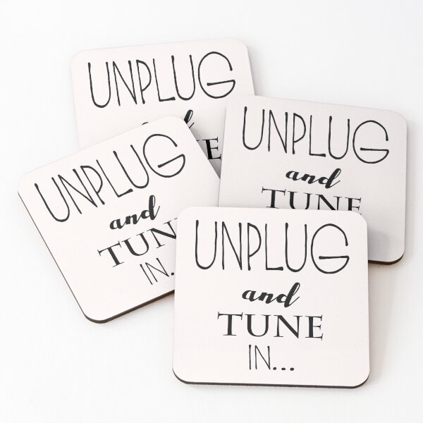 Item preview, Unplug and tune in yoga motivaton quote designed and sold by Yogawoman.