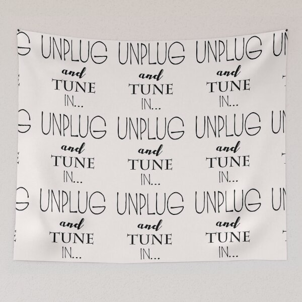 Item preview, Unplug and tune in yoga motivaton quote designed and sold by Yogawoman.