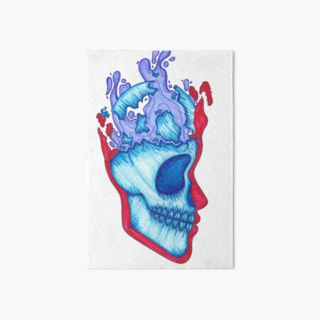 Comic skull Art Board Print