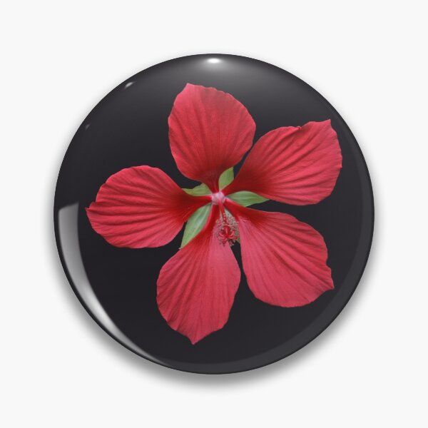 Item preview, Red Single Hibiscus on Black designed and sold by STHogan.