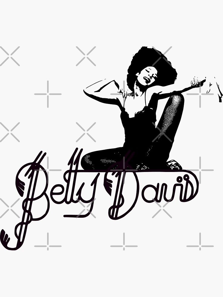 Betty Davis Sticker By Theoralcollage Redbubble