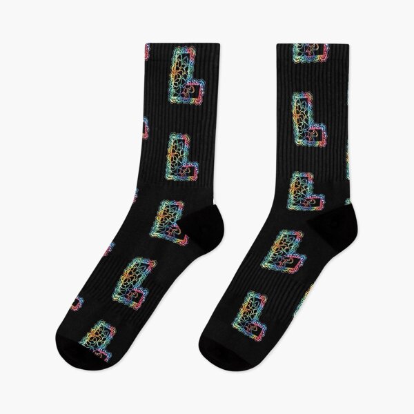 Item preview, Tie Dye Mandala Letter L Monogram Capital Letter designed and sold by kawaiisplatter.