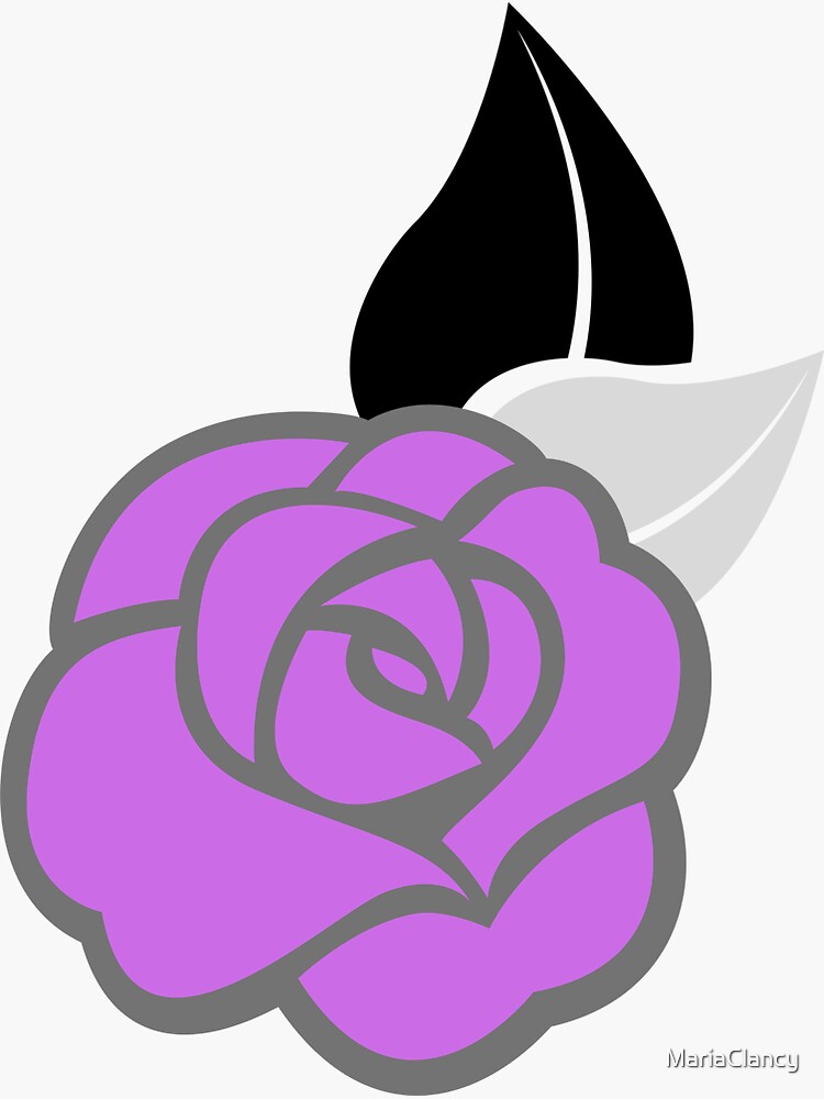 "Pride Rose Asexual / Demisexual" Sticker for Sale by MariaClancy