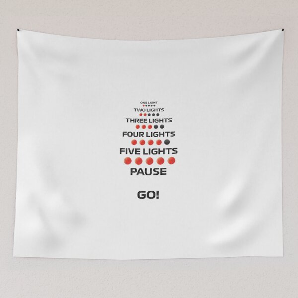 Item preview, murray walker f1 intro quote, line, one light two lights, three lights four lights five lights pause go  designed and sold by Simone Bulla.