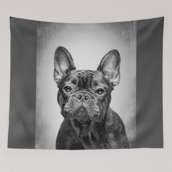 Item preview, French Bulldog Brindle dog - BW Vintage - D6 designed and sold by DecoVintage.