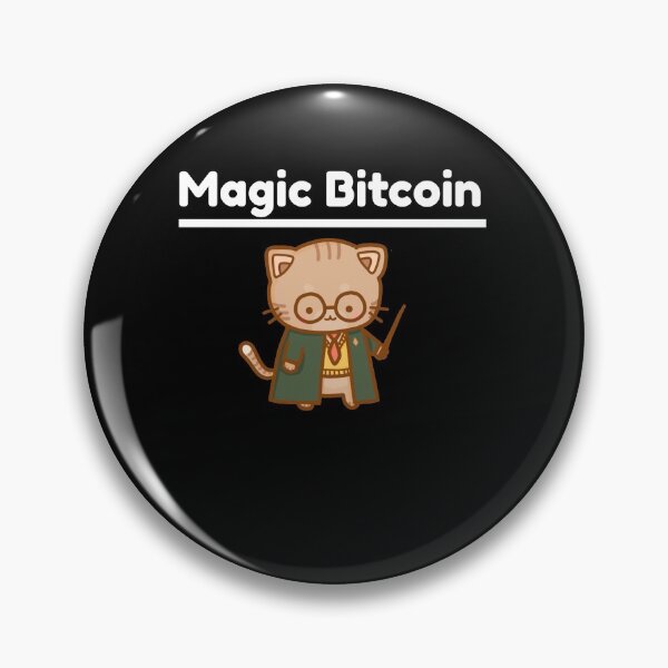 Item preview, Cute bitcoin cat with magic wand and school clothes designed and sold by GLwithUs.