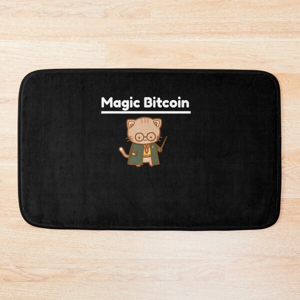 Item preview, Cute bitcoin cat with magic wand and school clothes designed and sold by GLwithUs.