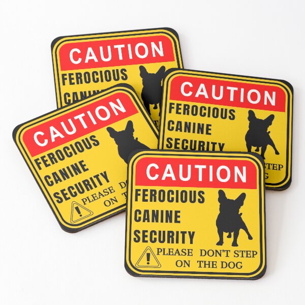 Item preview, Caution - Funny french bulldog guard dog sign designed and sold by Try-It.