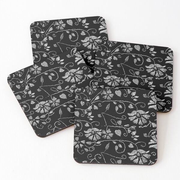 Item preview, Black and white Nakshi kantha or embroidered quilt  designed and sold by FCEalin.