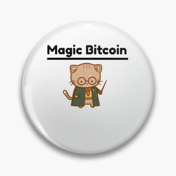Item preview, Cute bitcoin cat with magic wand and school clothes designed and sold by GLwithUs.