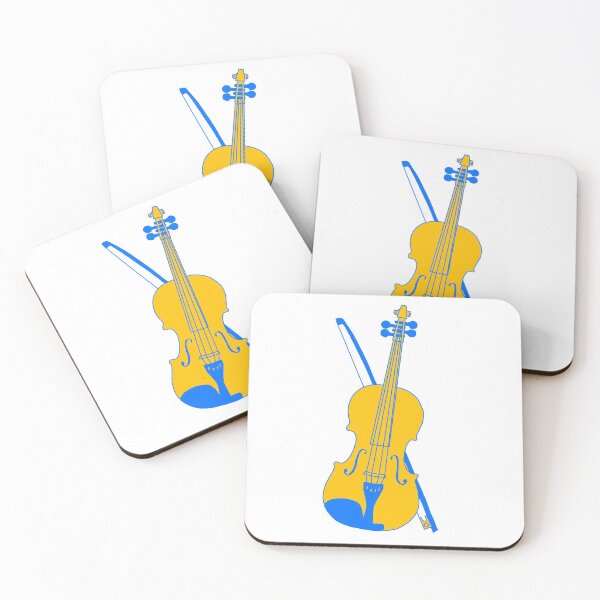 Item preview, Blue and Gold Violin designed and sold by Rocket-To-Pluto.