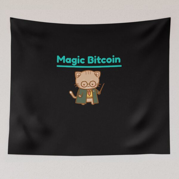Item preview, Cute bitcoin cat with magic wand, school clothes designed and sold by GLwithUs.