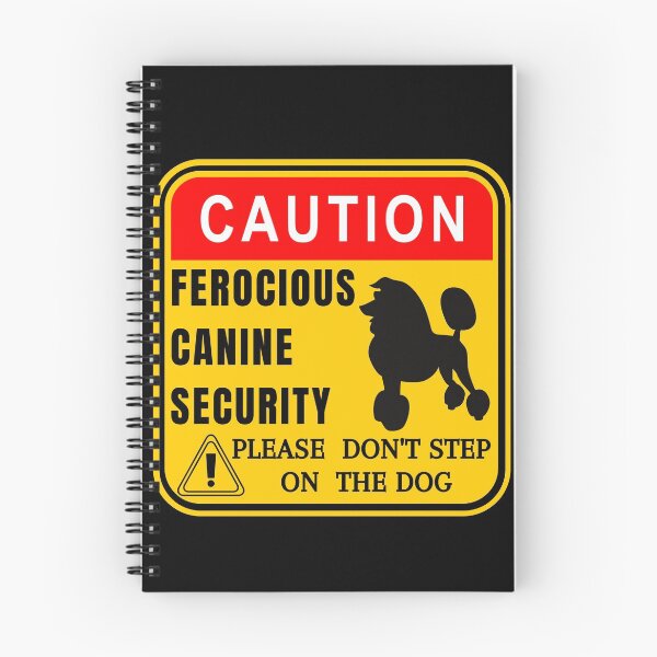 Item preview, Caution - Funny mini poodle guard dog sign designed and sold by Try-It.