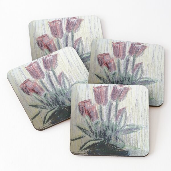 Item preview, Red roses in blue vase design designed and sold by WorldOfWendyArt.