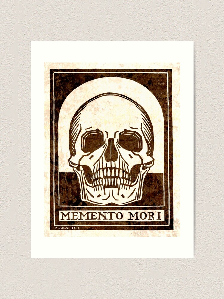 Skull Print: Vintage Memento Mori Death Art Illustration