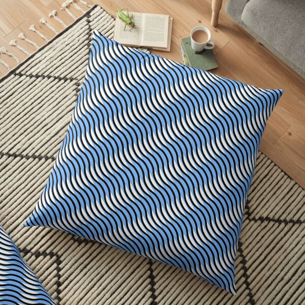 Wavy line pattern Floor Pillow