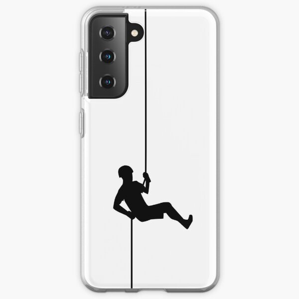 Simple Black Rappelling Silhouette Samsung Galaxy Soft Case