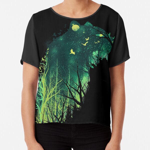 Space Tiger Chiffon Top