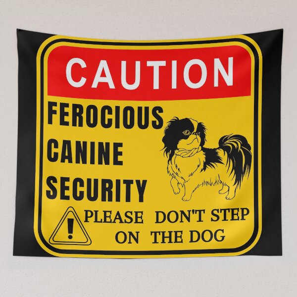Item preview, Caution - Funny pekingese guard dog sign designed and sold by Try-It.