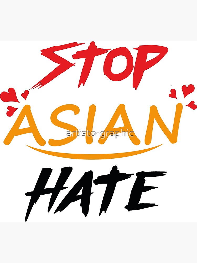 Disover Stop Asian Hate, stop AAPI HATE, Premium Matte Vertical Poster