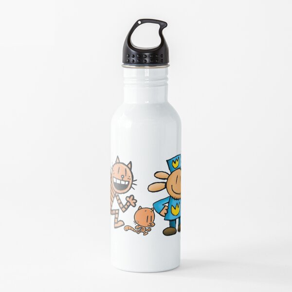 The whole gang Dog man, Petey and Lil' Petey Water Bottle