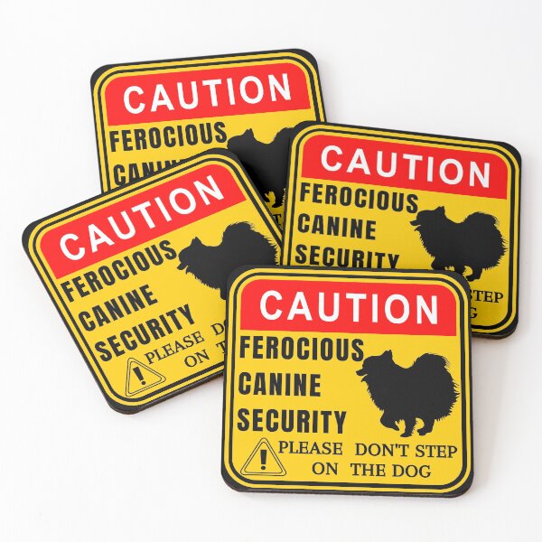 Item preview, Caution - Funny pomeranian guard dog sign designed and sold by Try-It.