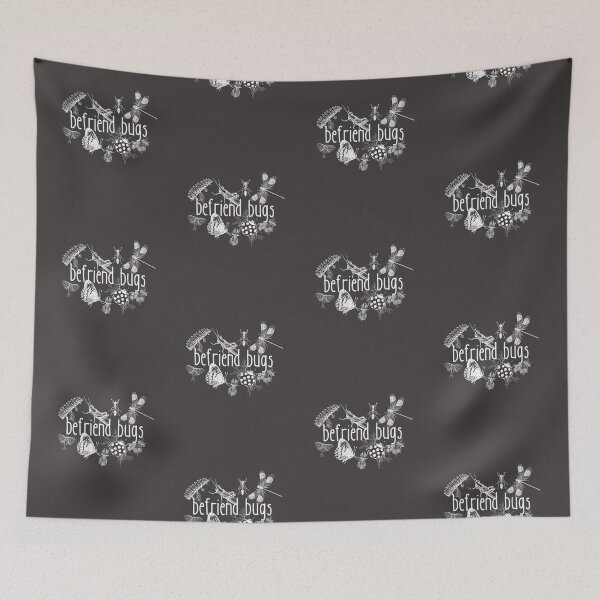 Item preview, Befriend Bugs Drawing White On Dark Design designed and sold by EarthArtDesigns.