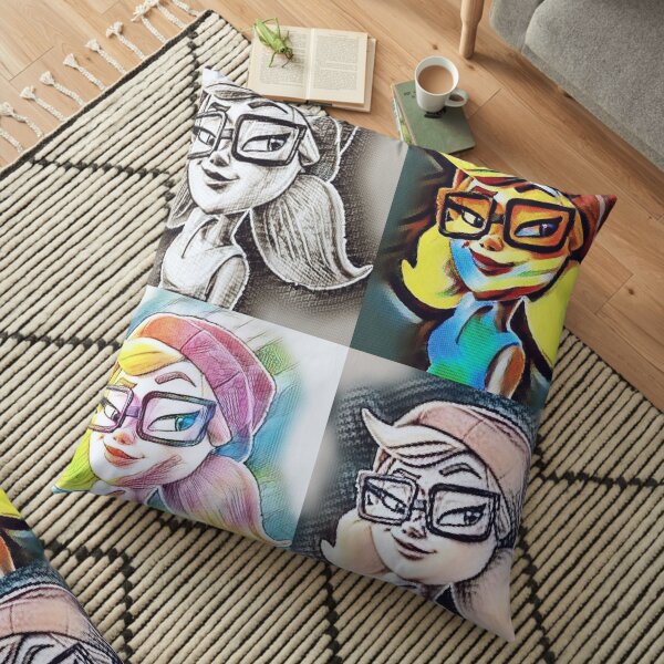 Subway Surfers Tricky Collage Floor Pillow