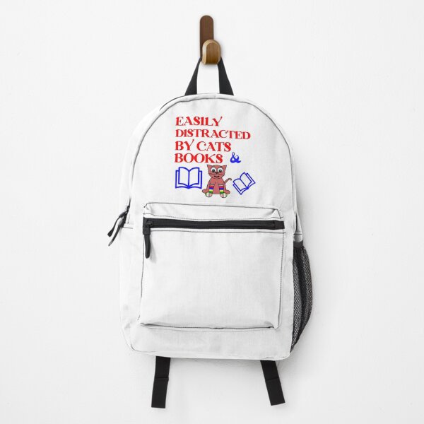 Item preview, Easily Distracted Cats And Books Funny Gift For Cat Lovers designed and sold by Rami Khalifah.
