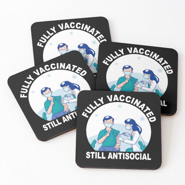 Item preview, Funny Fully Vaccinated Still Antisocial Vaccine Immunization designed and sold by ZimbomDesigner.