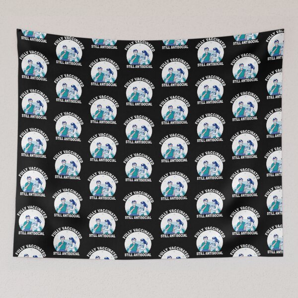 Item preview, Funny Fully Vaccinated Still Antisocial Vaccine Immunization designed and sold by ZimbomDesigner.