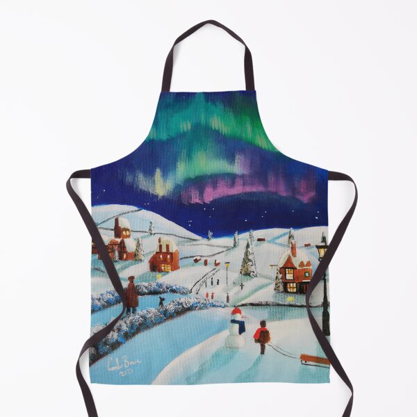 Item preview, Winter village, folk art painting designed and sold by GORDON BRUCE ART.