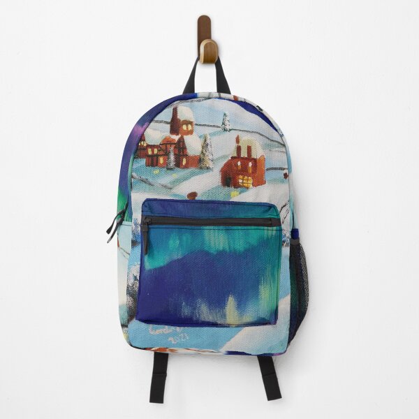 Item preview, Winter village, folk art painting designed and sold by GORDON BRUCE ART.