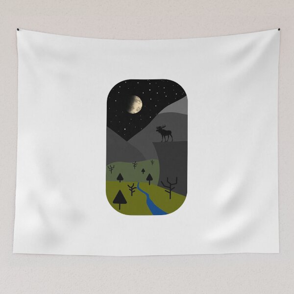 Item preview, A Moose At Night designed and sold by Paulina Vanlife.