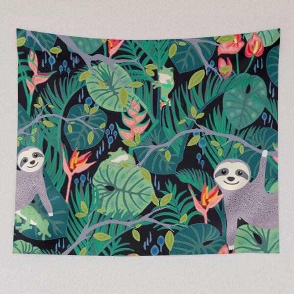 Item preview, Jungle Sloth Pattern  designed and sold by MarcSabuncu.