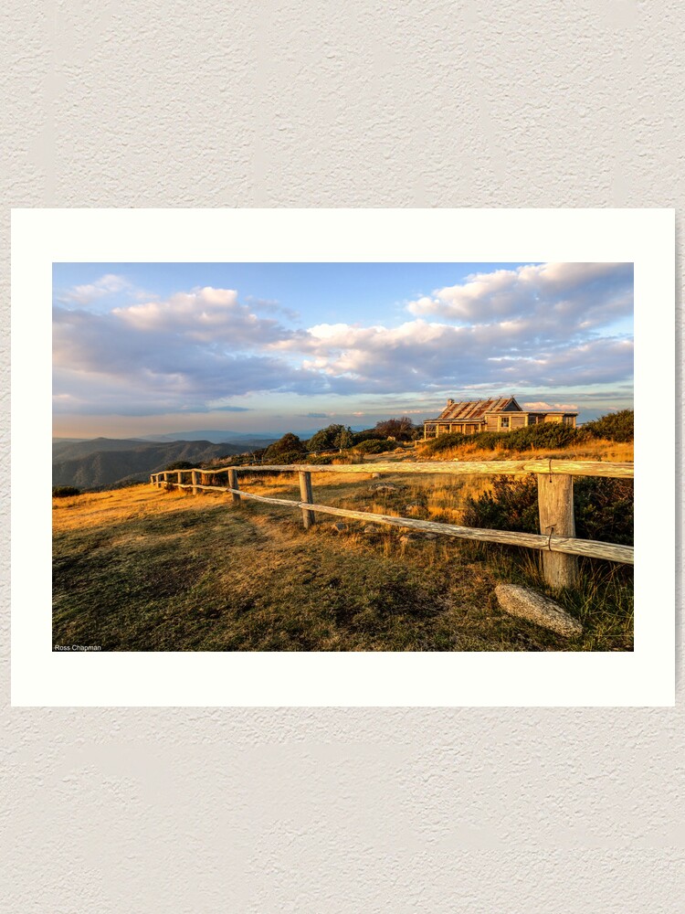 Alternate view of Craig's Hut, Mt Stirling. Art Print