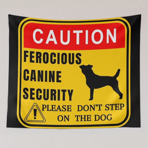 Item preview, Caution - Funny jack russell terrier guard dog sign designed and sold by Try-It.