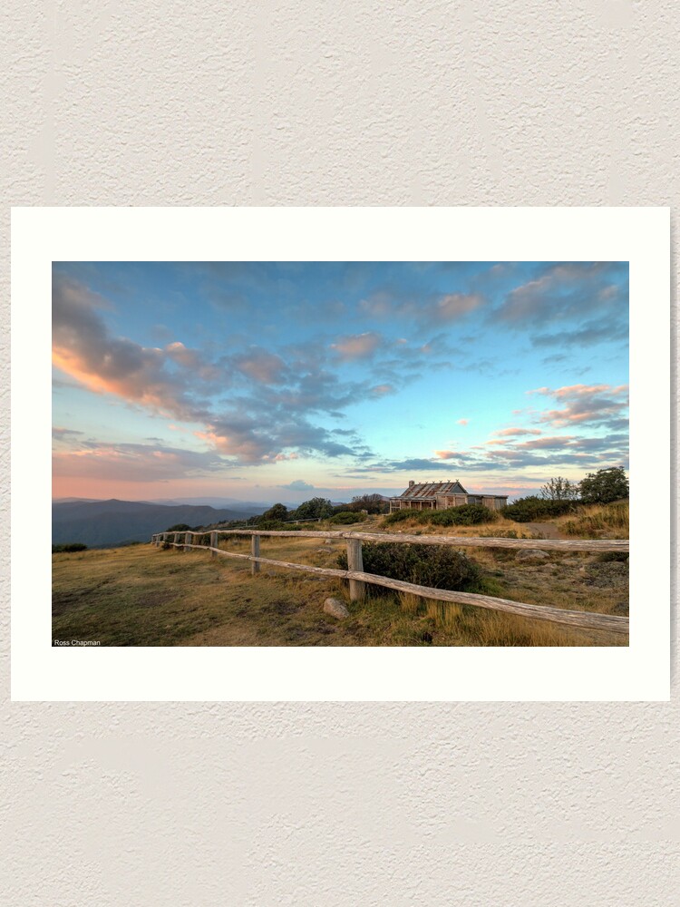Alternate view of Craig's Hut, Mt Stirling. Art Print