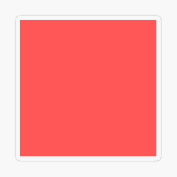 Coral Red Solid Color Sticker for Sale by nessalunas