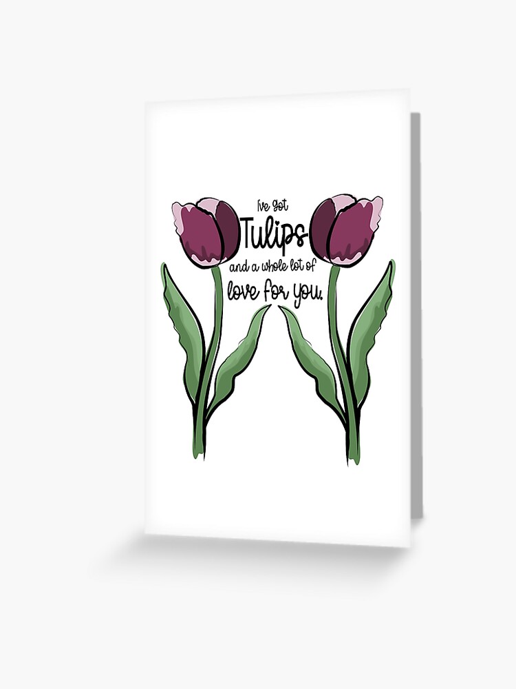 Tarjetas de felicitación «Tulipanes y mucho amor Arte lindo de la flor» de  Punderstandable | Redbubble