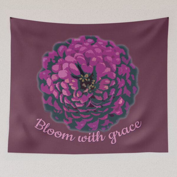 Item preview, Bloom with grace purple flower pattern  designed and sold by myseptember18th.