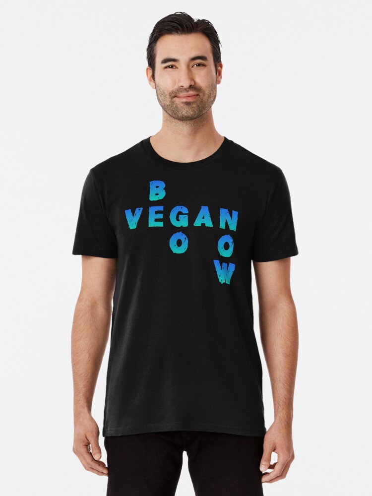 Thumbnail 1 of 6, Premium T-Shirt, Be vegan Go vegan now designed and sold by reIntegration.