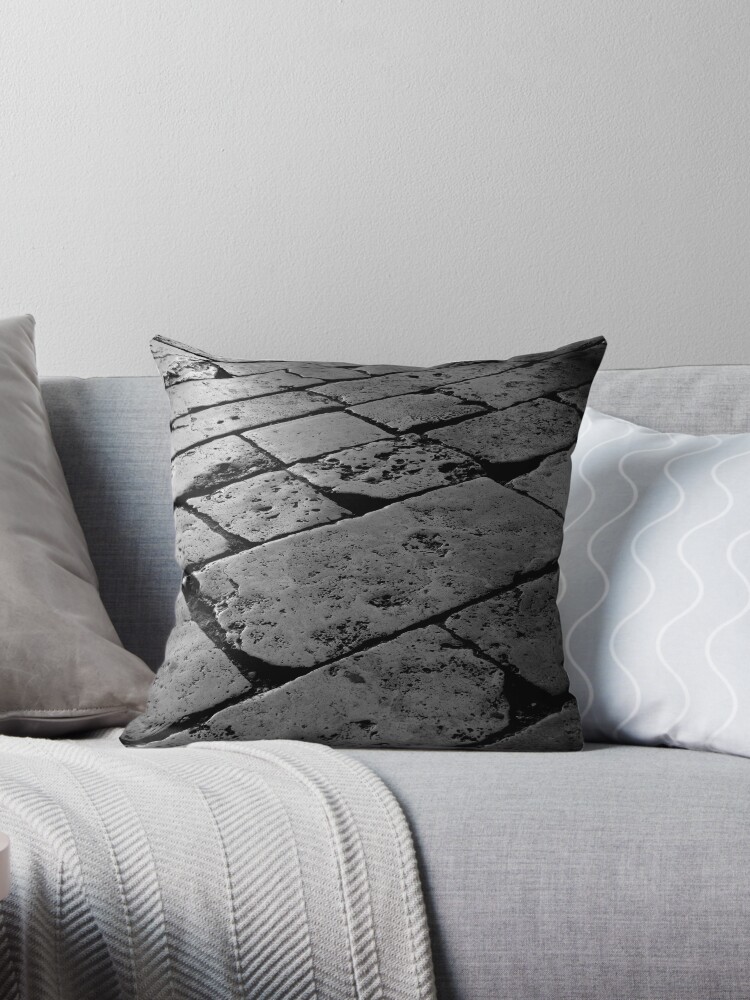 Thumbnail 1 of 3, Throw Pillow, Colosseum Flagstones designed and sold by Tiffany Dryburgh.