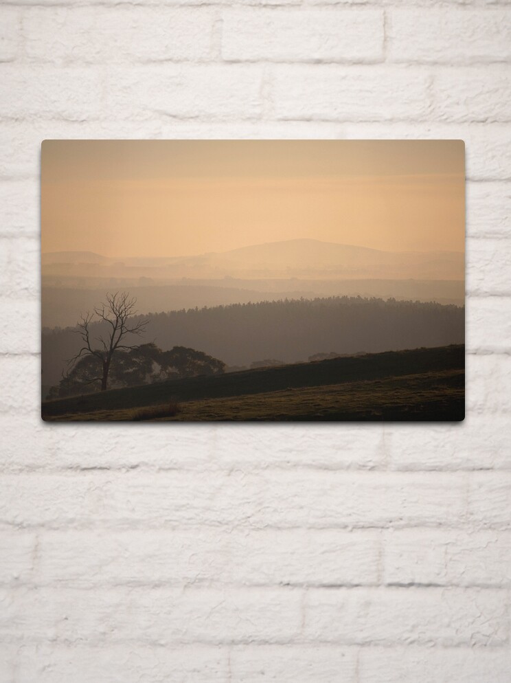 Thumbnail 2 of 4, Metal Print, Smokey Town, Creswick designed and sold by Tiffany Dryburgh.