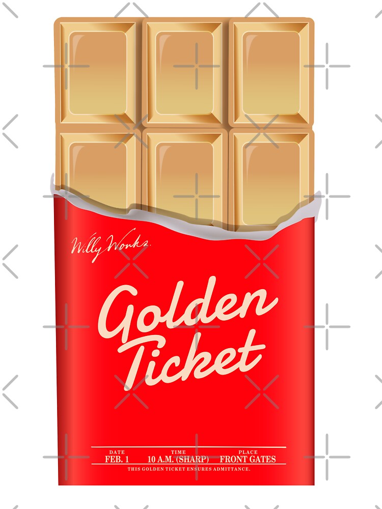 Golden Ticket Chocolate Kids T-Shirt for Sale by timegraf