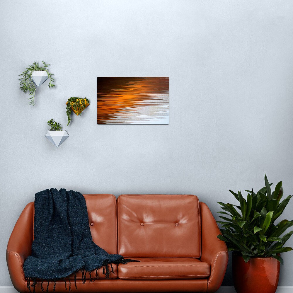 Orange Water Metal Print