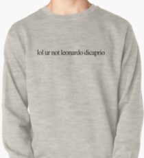 lol ur not leonardo dicaprio Pullover Sweatshirt