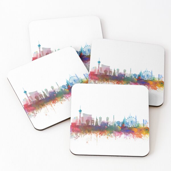 Item preview, Las Vegas Skyline Watercolor by Zouzounio Art designed and sold by zouzounioart.