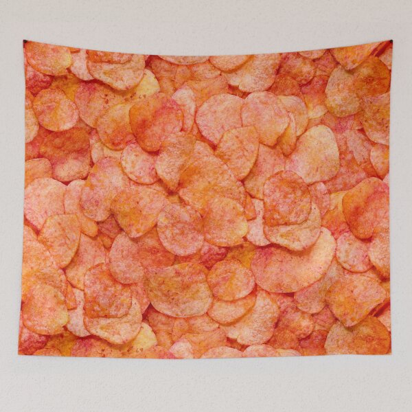 Item preview, Ketchup Potato Chips Snack Food Photo Pattern  designed and sold by patternsoup.